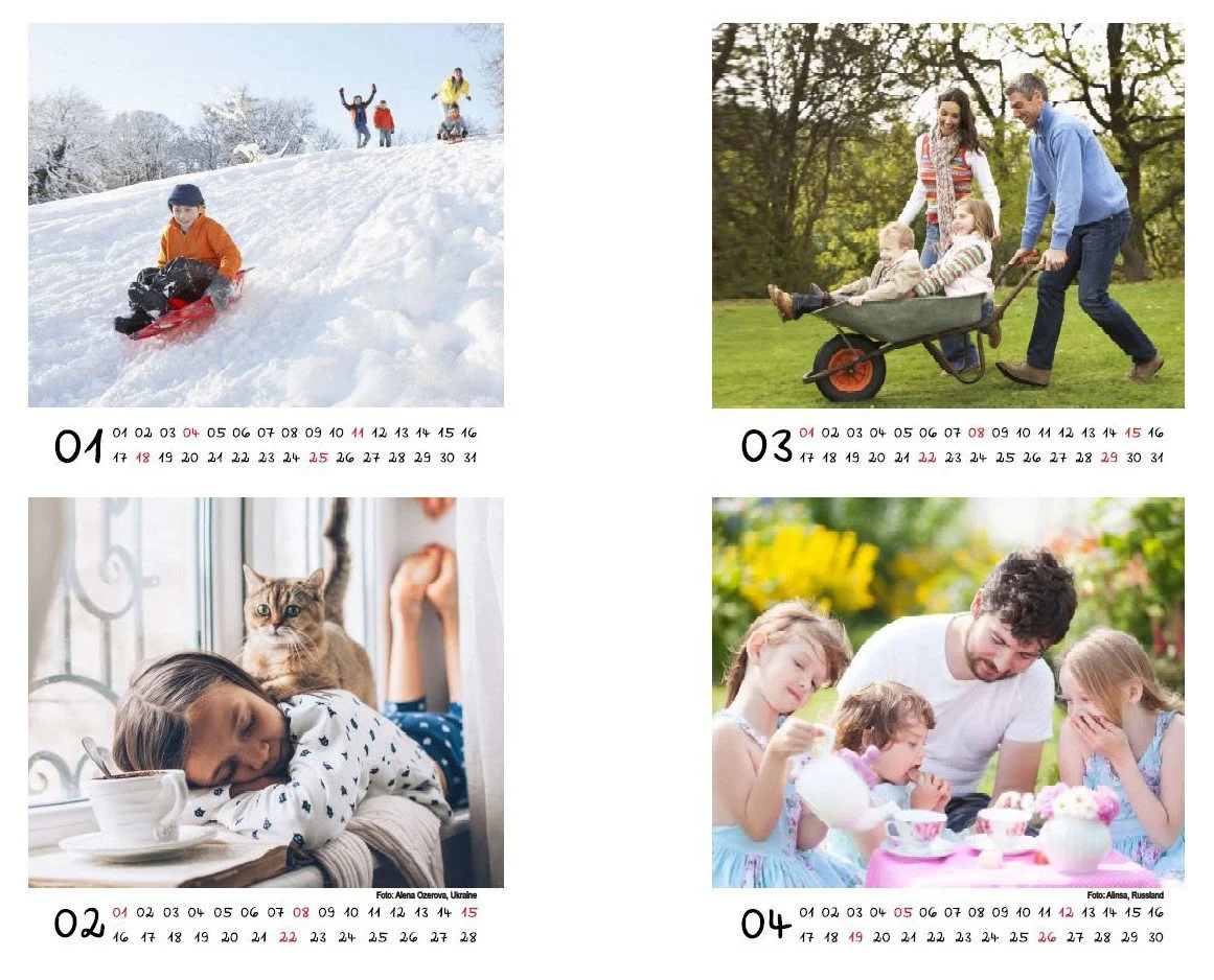 Seelenzauber Tischkalender „Familienzauber 2026“ – 10 × 10 cm